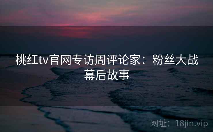 桃红tv官网专访周评论家：粉丝大战幕后故事