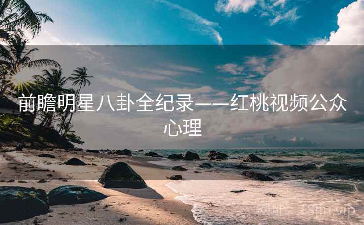 前瞻明星八卦全纪录——红桃视频公众心理