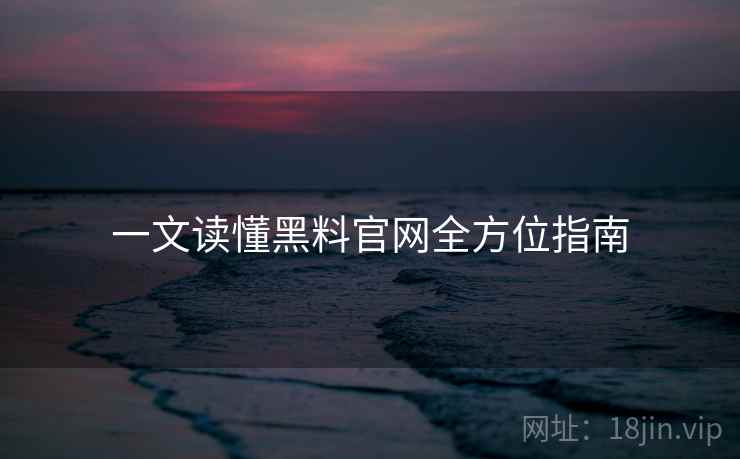 一文读懂黑料官网全方位指南